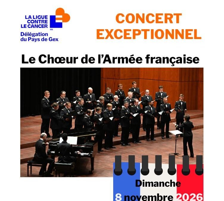 DIMANCHE 8 NOVEMBRE – Concert le Chœur de l’armée française